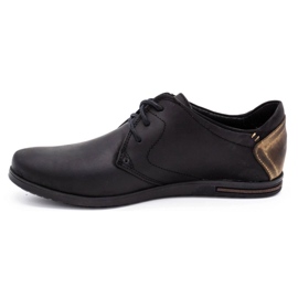 Polbut Chaussures en cuir pour hommes 2103 noir le noir 1