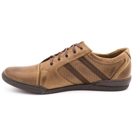 Polbut Chaussures décontractées pour hommes R3 Perforation Marron brun 1