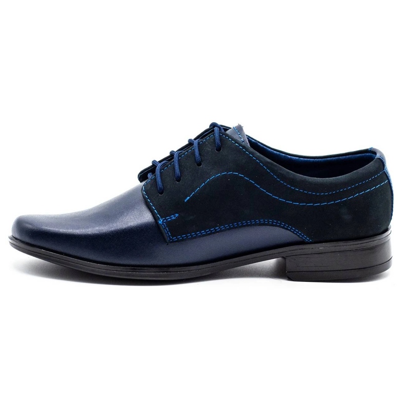 Lukas Chaussures de communion pour enfants J1 bleu marine avec nubuck 1 Lukas Chaussures de communion pour enfants J1 bleu marine avec nubuck 1