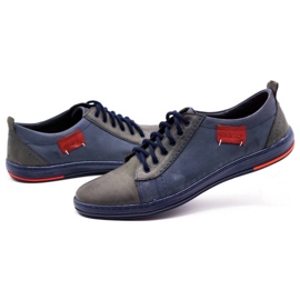 Olivier Chaussures cuir homme 695MP bleu marine 6