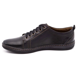 Olivier Chaussures en cuir pour hommes 695MP noir brun le noir 1