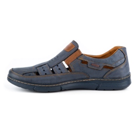 KENT Chaussures homme ajourées 601 pour l'été bleu marine 1