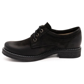 ButBal Chaussures cuir femme 656B noir 1