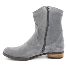 Olivier Boots Cassie ajourées femme gris clair 1