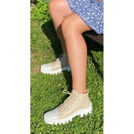 Polbut Boots cuir femme D1 beige 2
