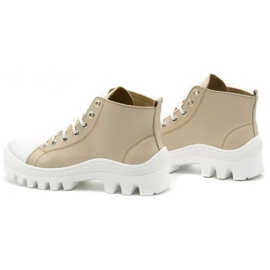 Polbut Boots cuir femme D1 beige 1