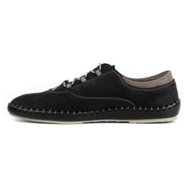 Olivier Chaussures décontractées pour hommes 312K nubuck noir le noir 1