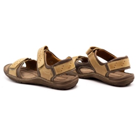 Olivier Sandales en cuir marron pour hommes 295K brun 1