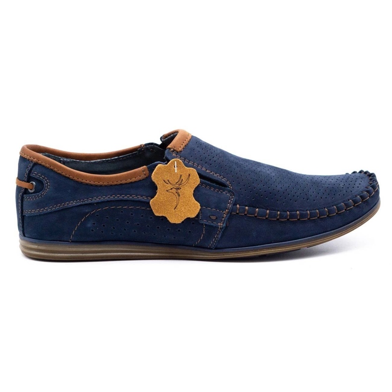 Olivier Mocassins cuir homme 4206 bleu marine 1