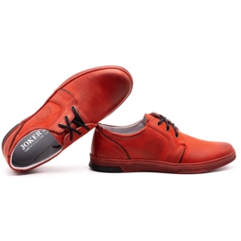 Joker Chaussures casual en cuir pour hommes 322/2 rouge 2