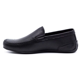 Polbut Mocassins homme cuir 2105 grain noir le noir 1
