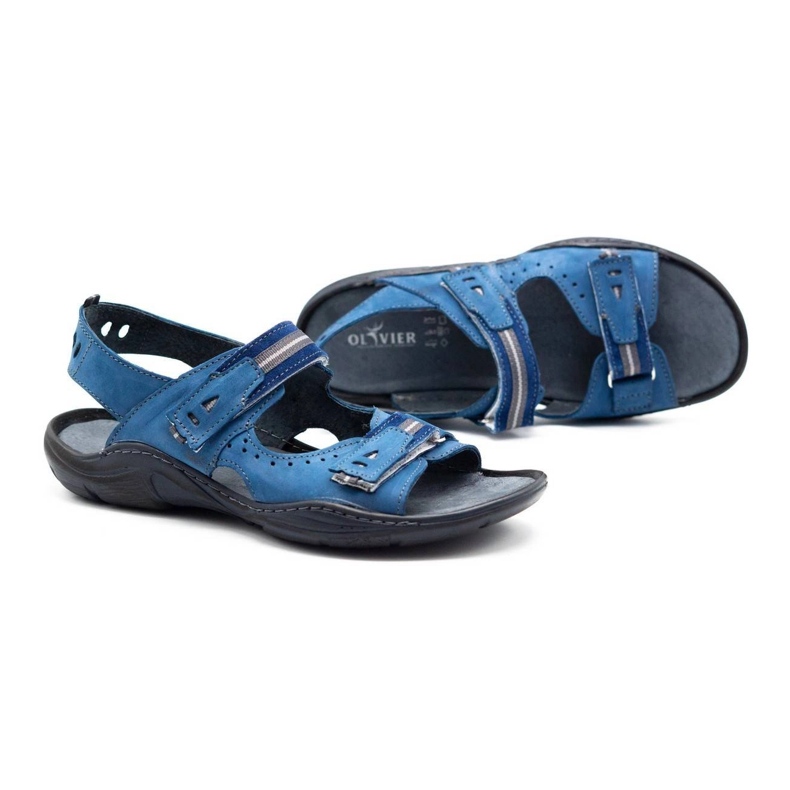 Olivier 448 sandales homme bleues 1