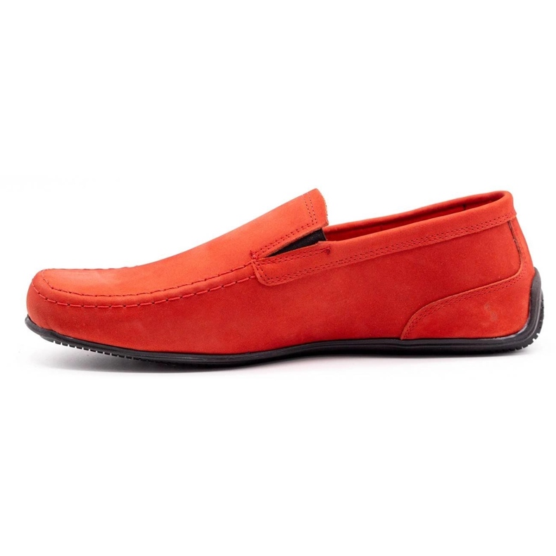 Polbut Mocassins cuir homme 2105 rouge 1