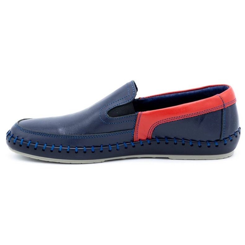 Olivier Mocassins homme cuir 412K bleu marine 1