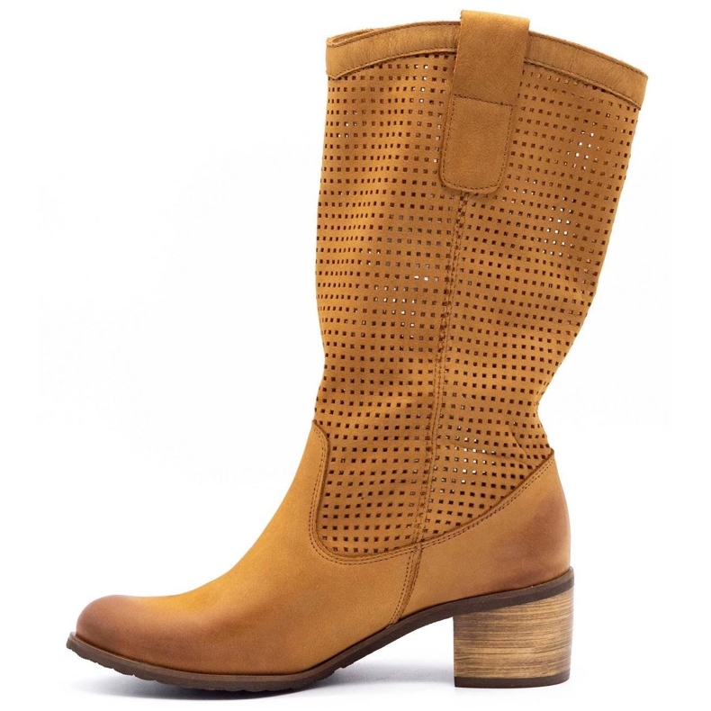 Olivier Boots ajourées femme D44 camel brun 1