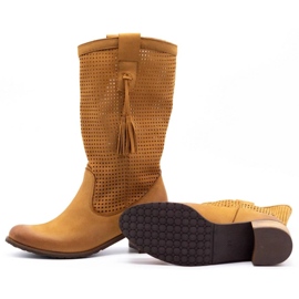 Olivier Boots ajourées femme D44 camel brun 5