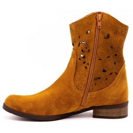 Olivier Bottes ajourées confortables Jess rouges brun 1