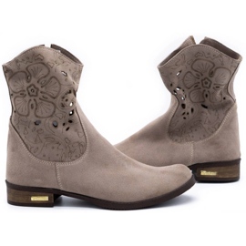 Olivier Bottes ajourées confortables Jess beige foncé 3