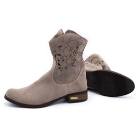 Olivier Bottes ajourées confortables Jess beige foncé 4