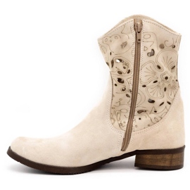 Olivier Bottes ajourées confortables Jess beige clair 1