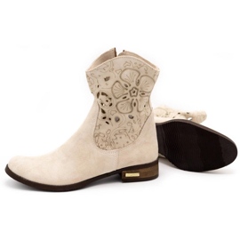 Olivier Bottes ajourées confortables Jess beige clair 3
