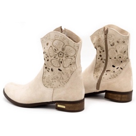 Olivier Bottes ajourées confortables Jess beige clair 4