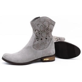 Olivier Bottes ajourées Jess gris clair confortables 3