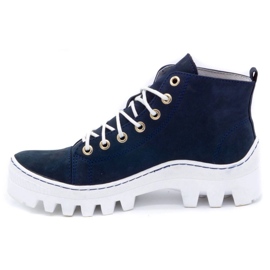 Polbut Boots cuir femme D1 bleu marine 1
