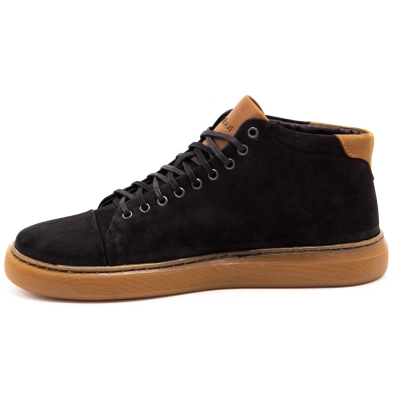 Polbut Chaussures en cuir pour hommes 2110 noir 1