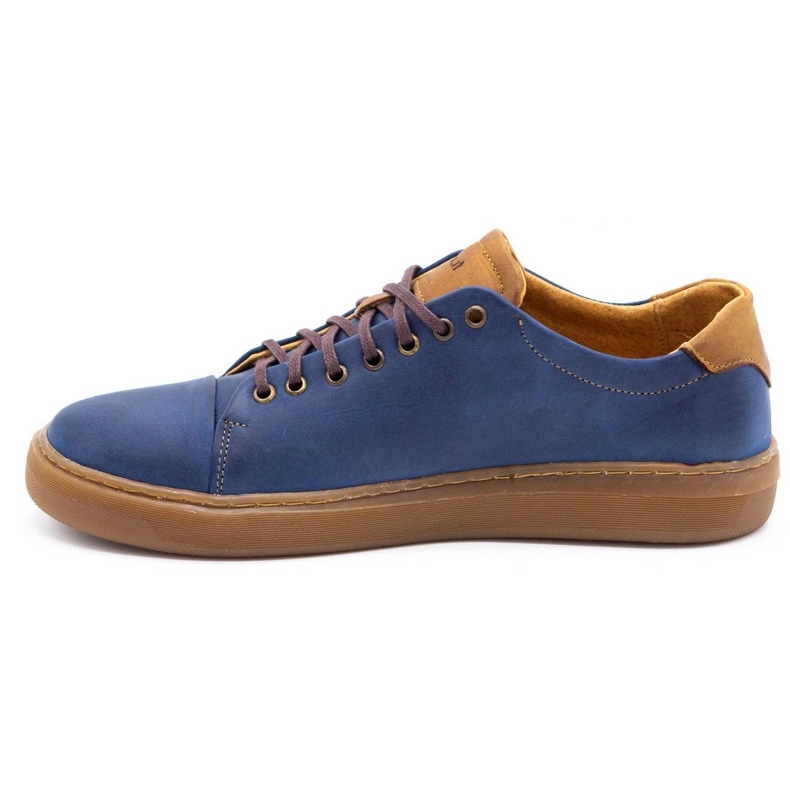 Polbut Chaussures cuir homme 2109 bleu marine 1