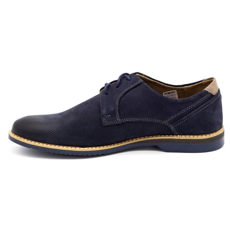 KOMODO Chaussures casual cuir homme 859L bleu marine 1