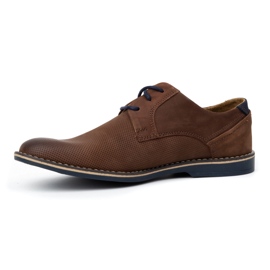 KOMODO Chaussures décontractées en cuir pour hommes 859L marron brun 1 KOMODO Chaussures décontractées en cuir pour hommes 859L marron brun 1