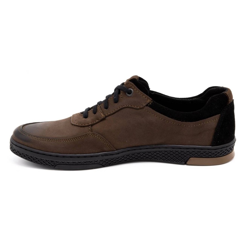 KOMODO Chaussures décontractées en cuir pour hommes 918K marron brun 1