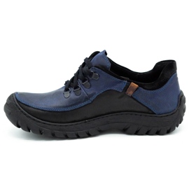 KOMODO Chaussures trekking homme cuir 917K bleu marine 1