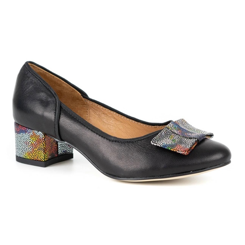 Olivier Chaussures pour femmes en cuir à talons hauts 2261 noir le noir 1