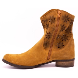 Olivier Bottes ajourées confortables Janet rouges orange 1