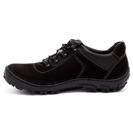 Olivier Chaussures trekking homme 7109 nubuck noir 1