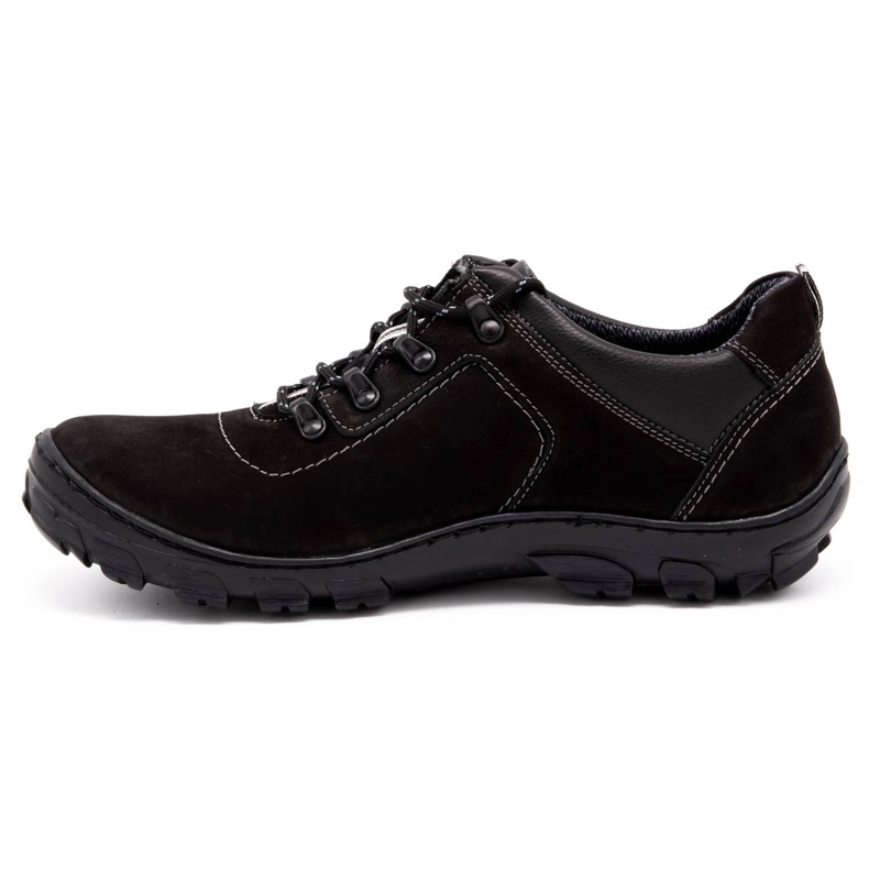 Olivier Chaussures trekking homme 7109 nubuck noir 1