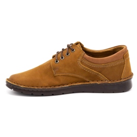 Olivier Chaussures casual en cuir pour hommes 7095 rouge multicolore orange 1