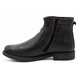 Olivier Bottines d'hiver en cuir homme 302MP noir 1
