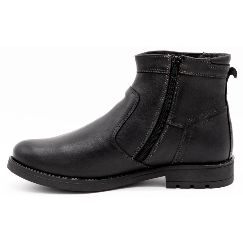 Olivier Bottines d'hiver en cuir homme 302MP noir 1