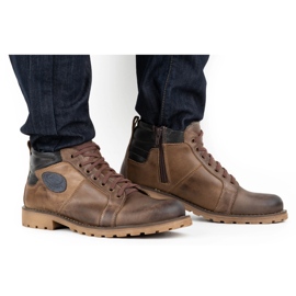 Olivier Bottes d'hiver pour hommes marron clair 865MP brun 1