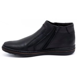 Polbut Chaussures d'hiver en cuir pour hommes 381F noir le noir 1