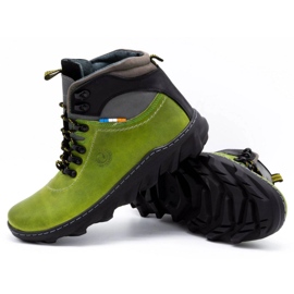 Olivier Bottes d'hiver en cuir pour hommes 150GT vert 4