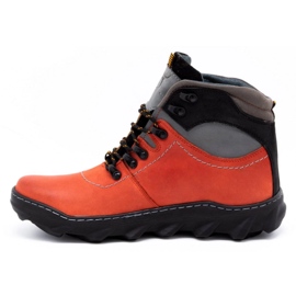 Olivier Bottes d'hiver en cuir pour hommes 150GT rouge 1
