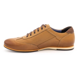 Kampol Chaussures casual en cuir pour hommes 64 / SŁ rouge orange 1