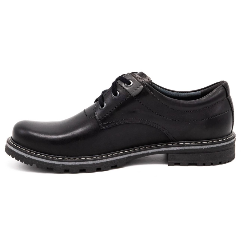 Kampol Chaussures homme en cuir 32/15 Noir 1