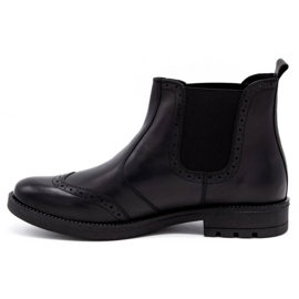 Olivier Chelsea boots homme, richelieu cuir 7003KB noir 1