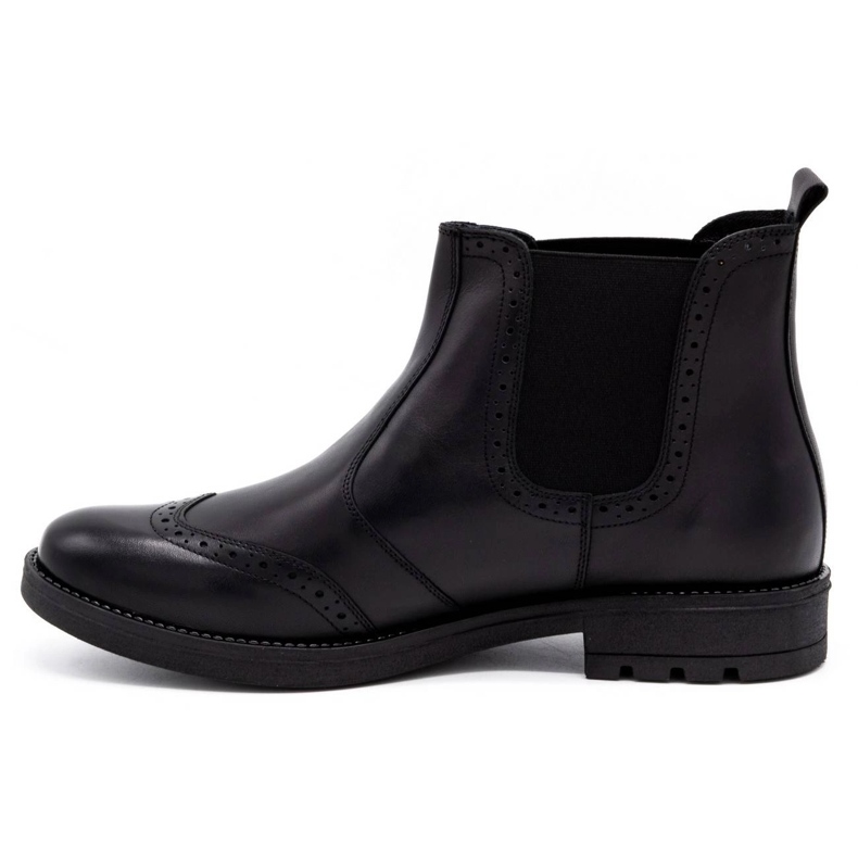 Olivier Chelsea boots homme, richelieu cuir 7003KB noir 1