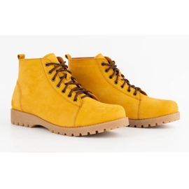 Olivier Bottes d'hiver en cuir homme 7001KB camel nubuck jaune 4